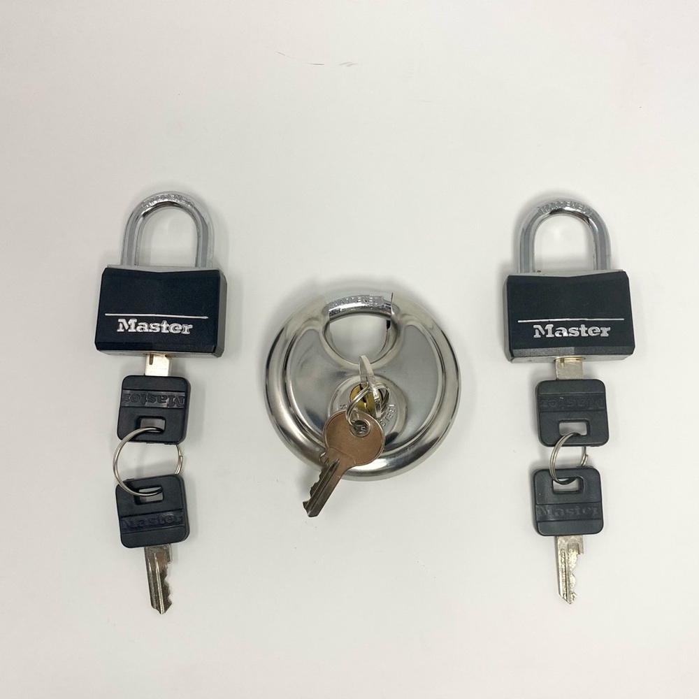 Security Pad Locks 3 Sets Storage Unit Container Bike Lock Shed Camping